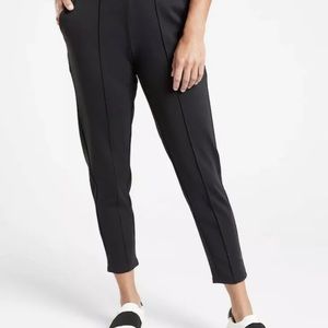 ATHLETA Black Venice Pintuck Ponte Ankle Pants - L
